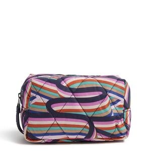 NWT Vera Bradley Ultralight Essential Small Cosmetic  Bag Wavy Stripe